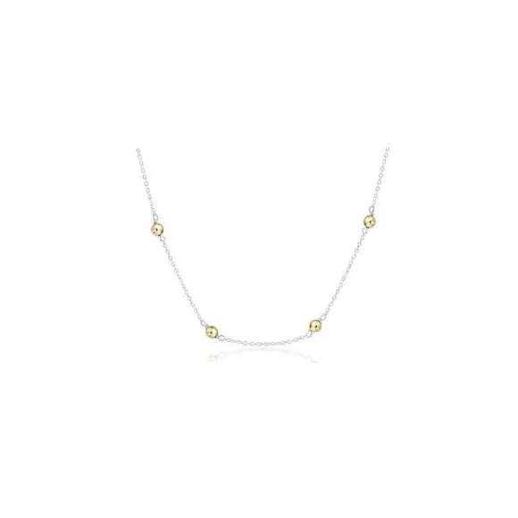 ENewton Design 15" Choker Simplicity Chain Sterling Mixed Metal - Classic 4Mm Gold> Necklaces