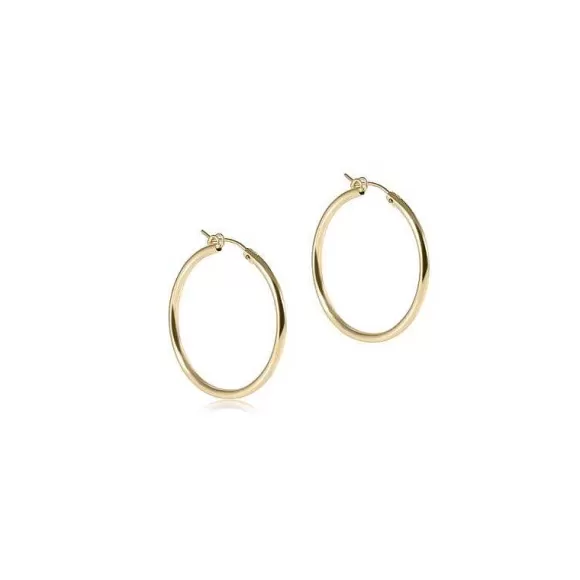 ENewton Design 2" Round Gold Hoop Smooth> Earrings