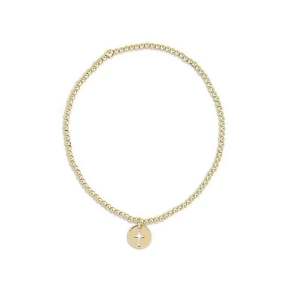 ENewton Design Classic Gold Bead Bracelet- Blessed Small Gold Charm> Bracelets