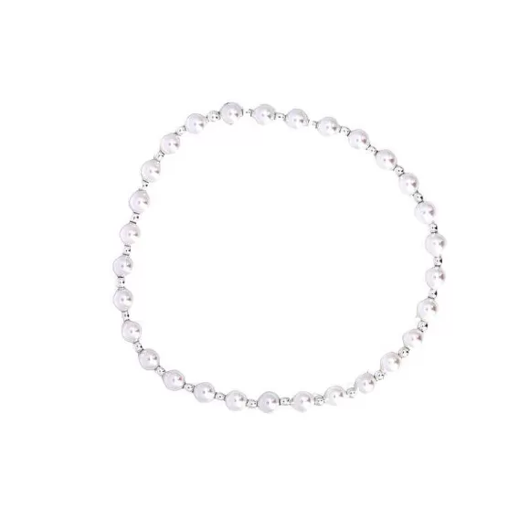 ENewton Design Classic Grateful Pattern Sterling 4 Mm Bead Bracelet-Pearl> Bracelets