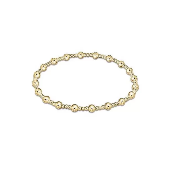 ENewton Design Classic Sincerity Pattern 4Mm Bead Bracelet - Gold> Bracelets