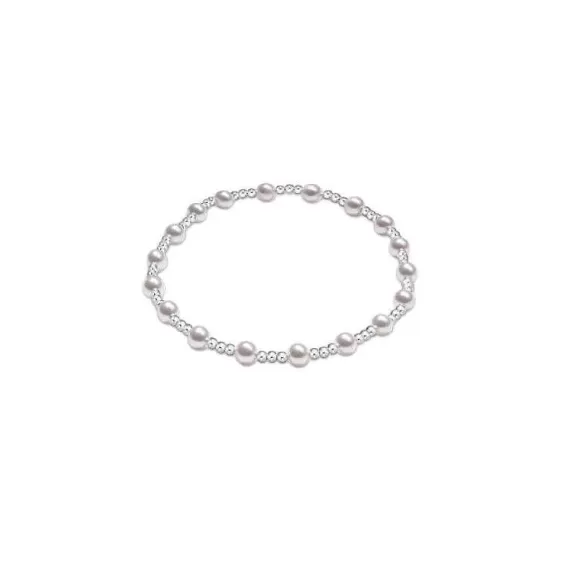 ENewton Design Classic Sincerity Pattern Sterling 4 Mm Bead Bracelet-Pearl> Bracelets