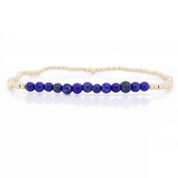 ENewton Design Gold Bliss 2Mm Bead Bracelet-Lapis> Bracelets