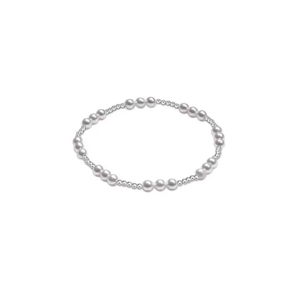 ENewton Design Joy Pattern Sterling 4 Mm Bead Bracelet-Pearl> Bracelets