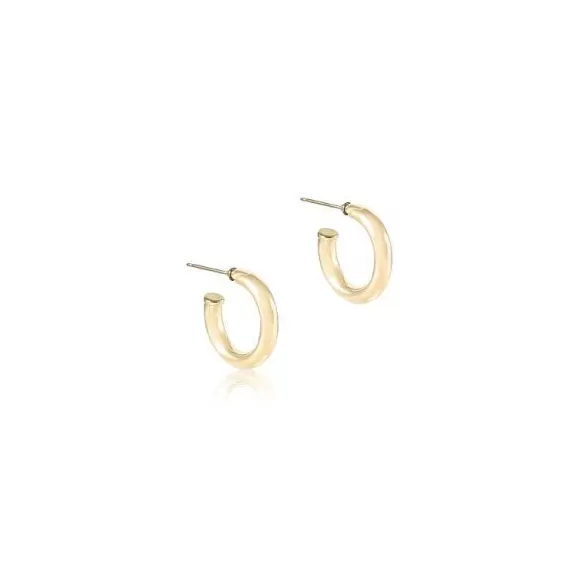 ENewton Design Round Gold Smooth Hoop> Earrings