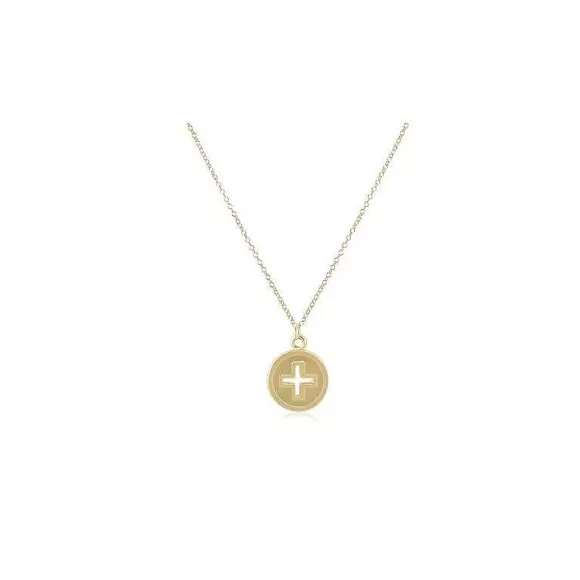 ENewton Design Signature Cross Gold Disc Necklace> Necklaces