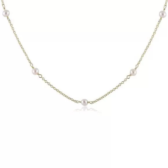 ENewton Design Simplicity Choker Chain Necklace - Gold & Pearls> Necklaces