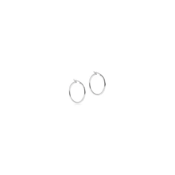 ENewton Design Smooth Round Sterling Hoops> Earrings