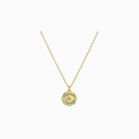 Gorjana Birthstone Coin Necklace-February> Necklaces