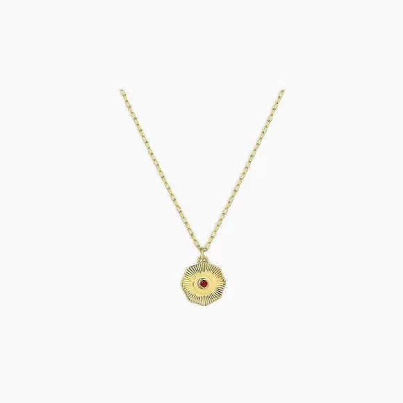 Gorjana Birthstone Coin Necklace-January> Necklaces