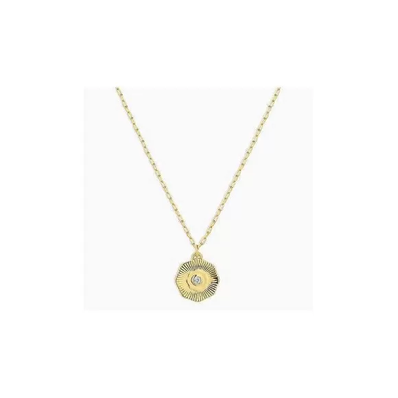 Gorjana Birthstone Coin Necklace-March> Necklaces