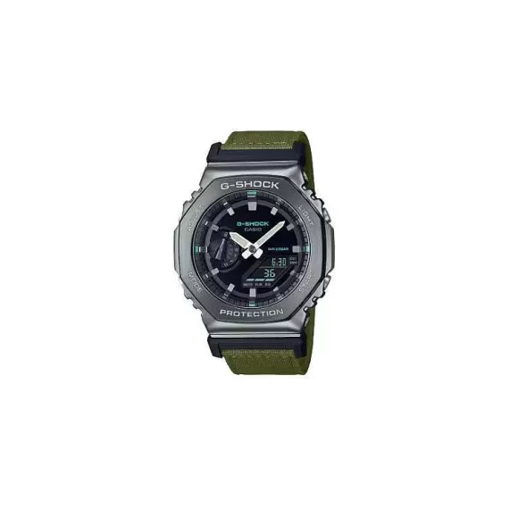 G-Shock Analog-Digital Watch From The Utility Metal Collection- Olive Cloth Band> Watches