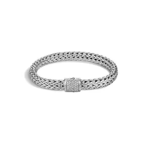 John Hardy Classic Chain Bracelet With Diamonds> Bracelets