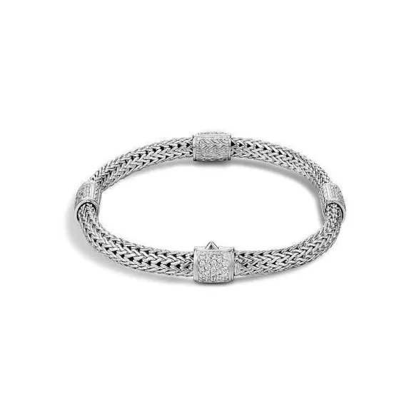 John Hardy Classic Chain Bracelet With Diamonds> Bracelets