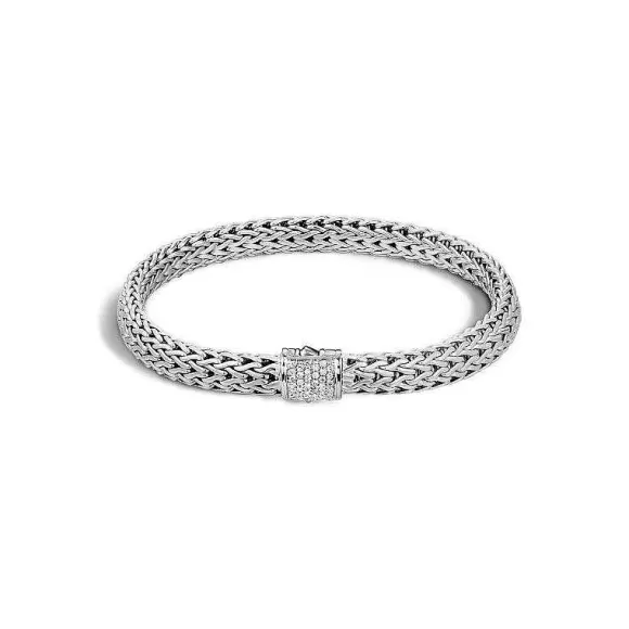 John Hardy Classic Chain Bracelet With Diamonds> Bracelets