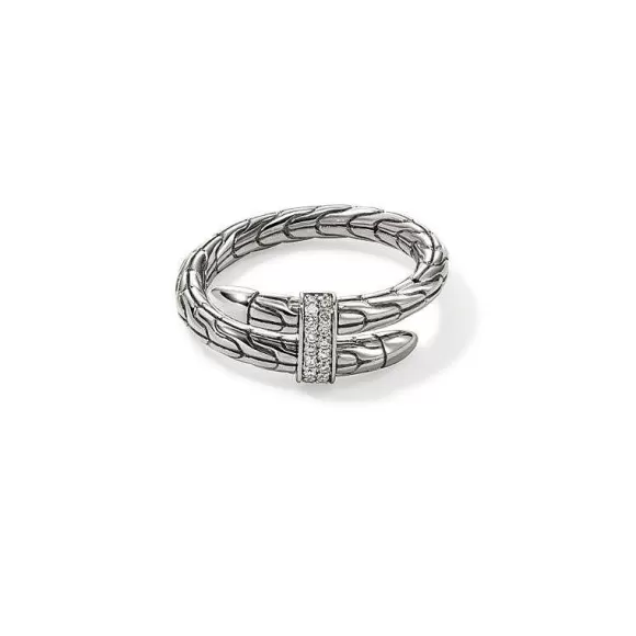 John Hardy Diamond Pave Single Wrap Spear Ring> Rings