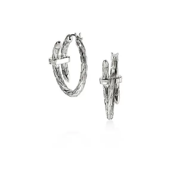 John Hardy Diamond Pave Spear Hoop Earrings> Earrings