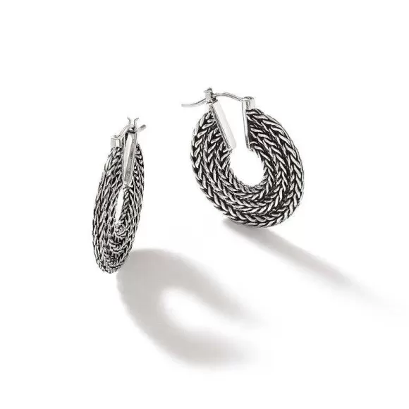 John Hardy Rata Chain Hoop Earring> Earrings