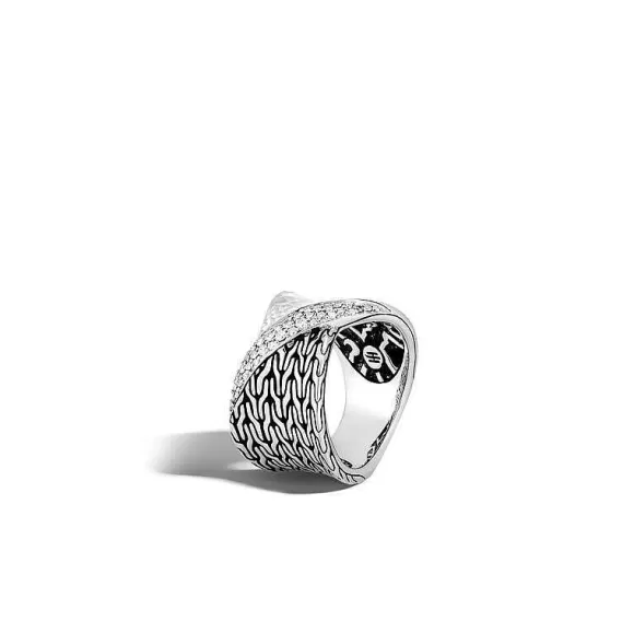 John Hardy Twisted Pav Band Ring> Rings