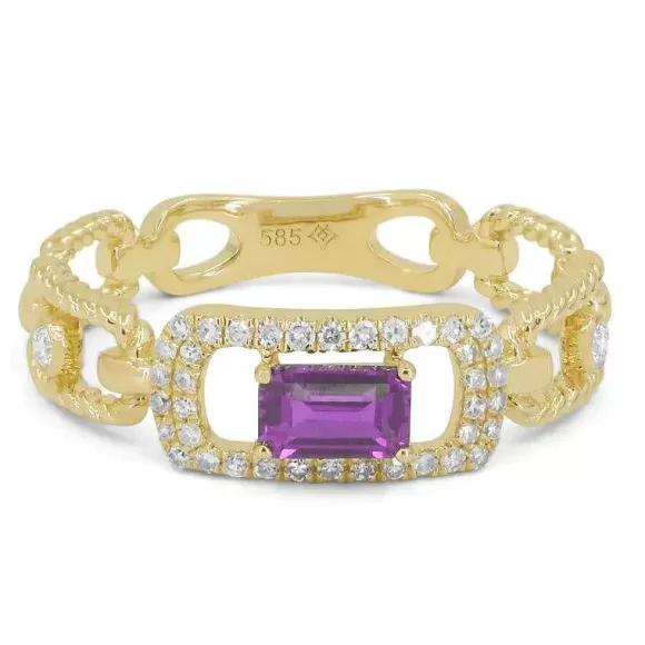 Kelley Collection Amethyst & Diamond Ring> Rings