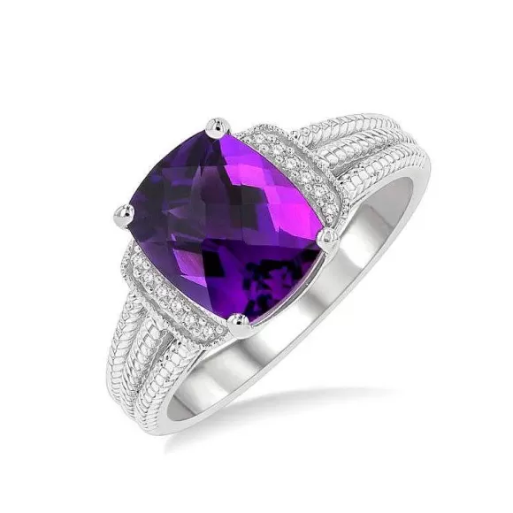 Kelley Collection Amethyst & Diamond Ring> Rings