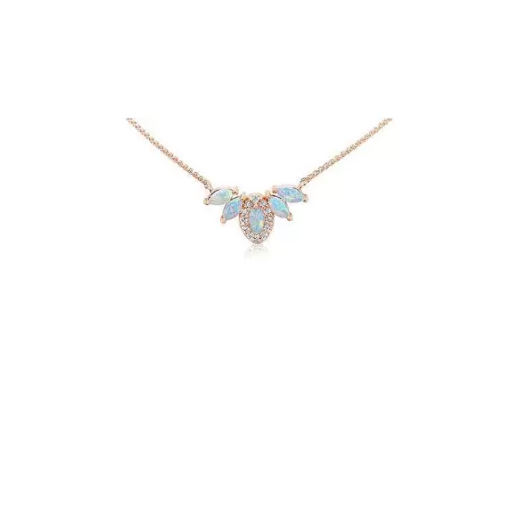 Kelley Collection Australian Opal & Diamond Necklace> Pendants