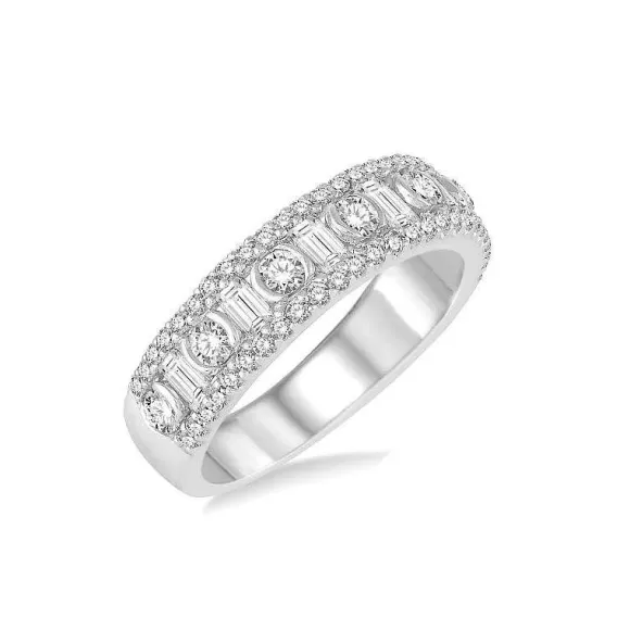 Kelley Collection Baguette & Round Diamond Fashion Band> Rings