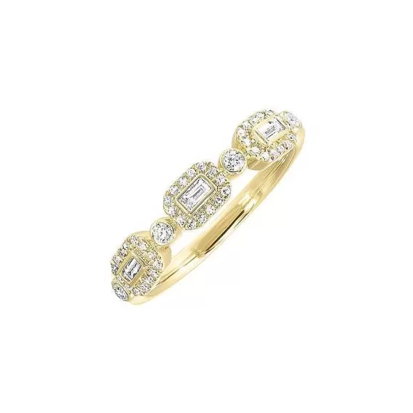 Kelley Collection Baguette Halo Diamond Band> Rings