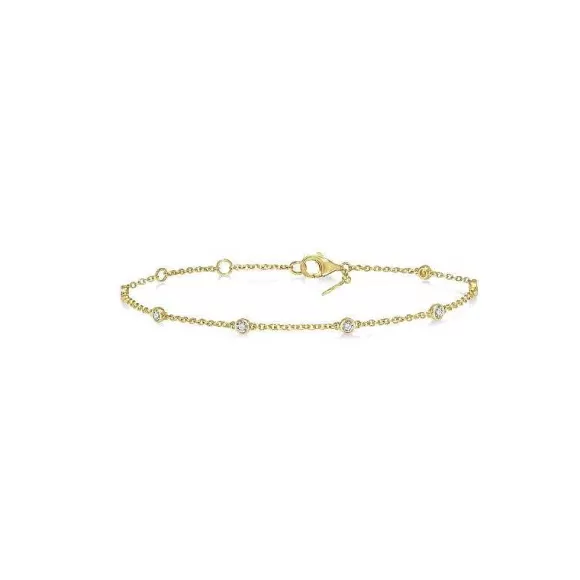 Kelley Collection Bezel Diamond Station Bracelet> Bracelets