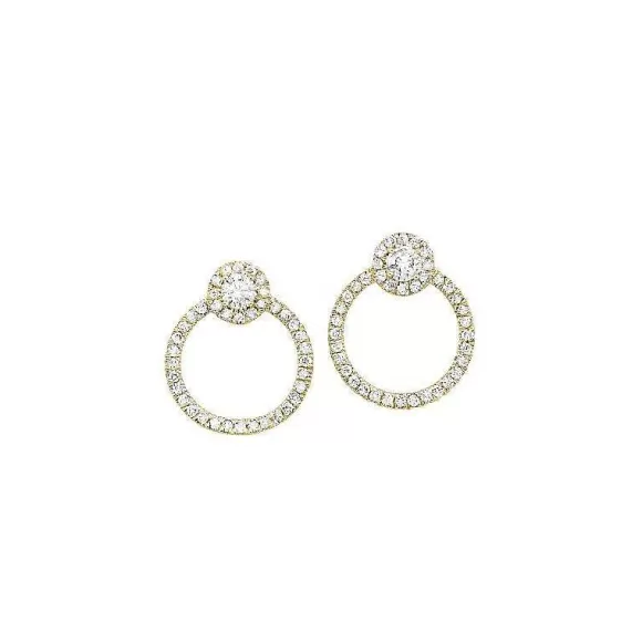 Kelley Collection Circle Diamond Earrings> Earrings