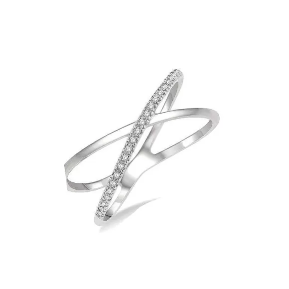 Kelley Collection Criss Cross Diamond Ring> Rings