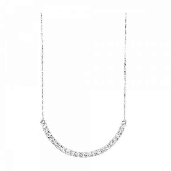 Kelley Collection Curved Diamond Necklace> Necklaces