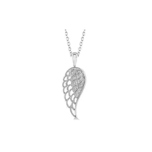 Kelley Collection Diamond Angel Wing Pendant> Pendants