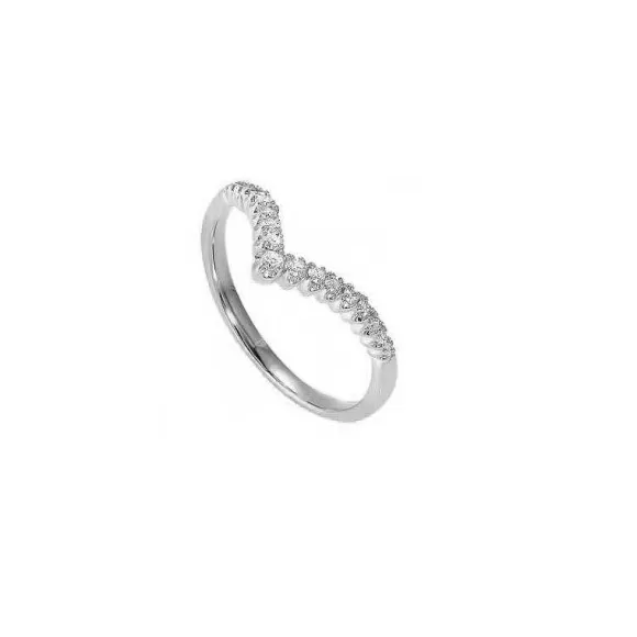 Kelley Collection Diamond Chevron Band> Rings