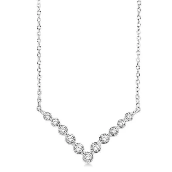 Kelley Collection Diamond Chevron Necklace> Necklaces