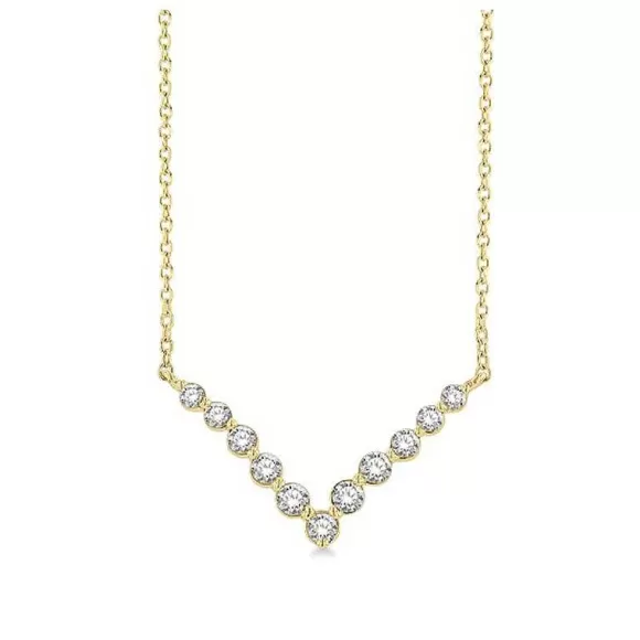 Kelley Collection Diamond Chevron Necklace> Pendants