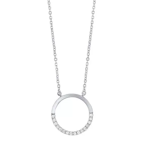 Kelley Collection Diamond Circle Necklace> Pendants