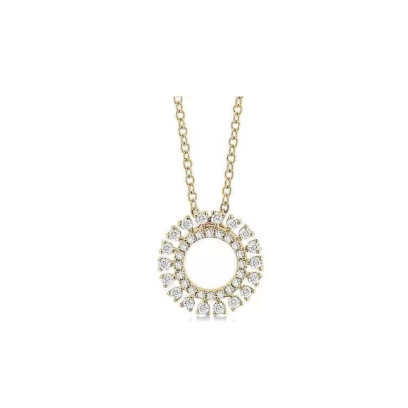 Kelley Collection Diamond Circle Pendant> Pendants