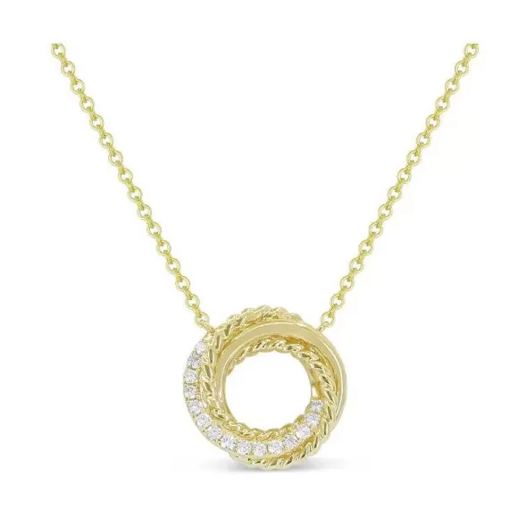 Kelley Collection Diamond Circle Pendant> Necklaces