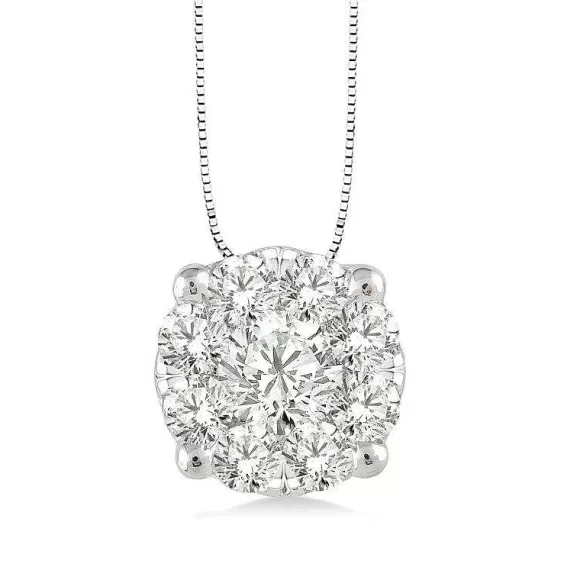 Kelley Collection Diamond Cluster Pendant> Pendants