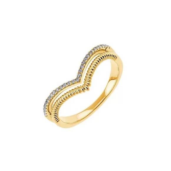 Kelley Collection Diamond Double Chevron Ring> Rings