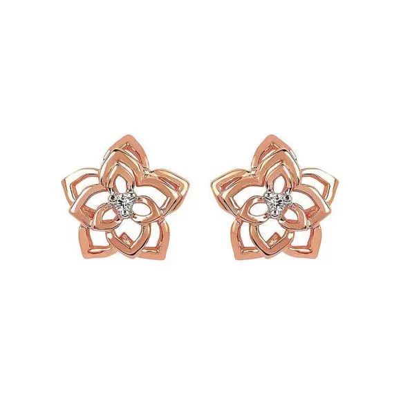 Kelley Collection Diamond Flower Earrings> Earrings