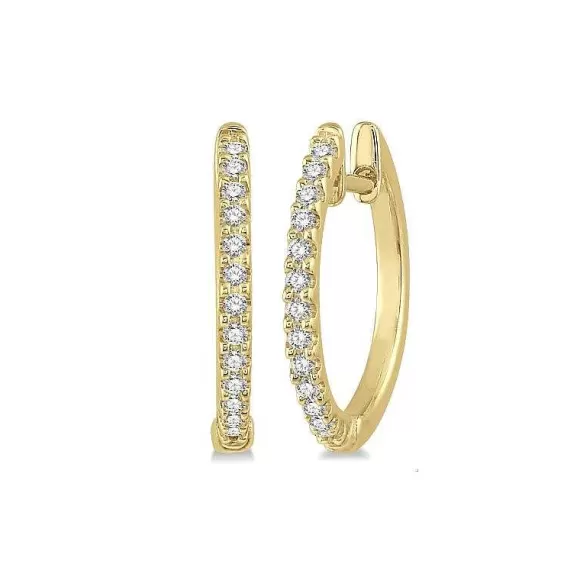 Kelley Collection Diamond Hoop Earrings> Earrings