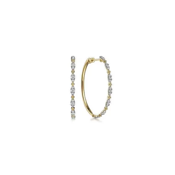 Kelley Collection Diamond Hoop Earrings> Earrings