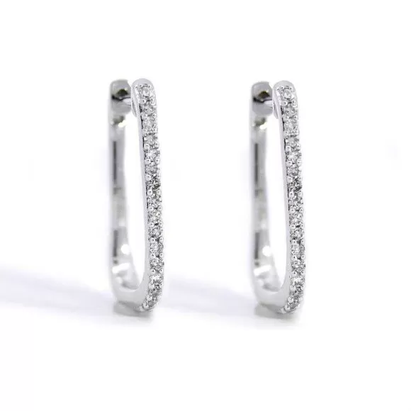 Kelley Collection Diamond Hoop Earrings> Earrings