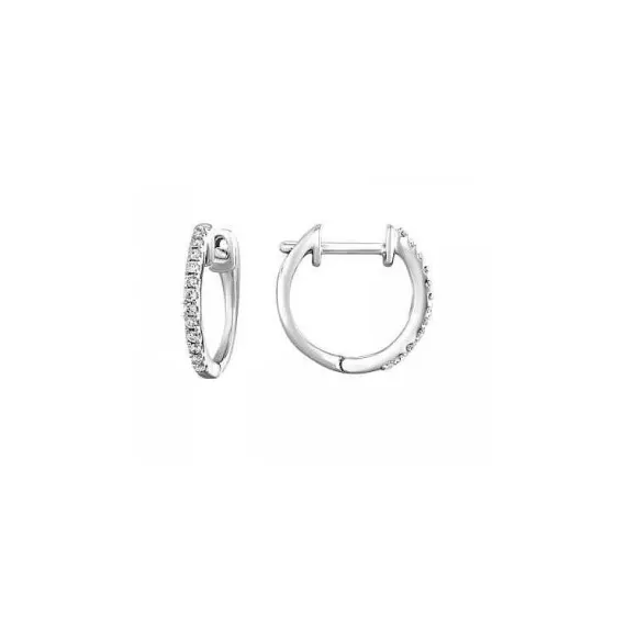 Kelley Collection Diamond Hoop Earrings> Earrings