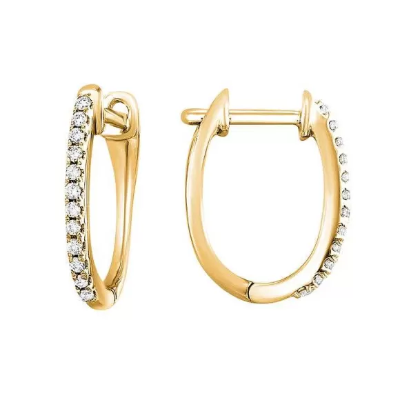 Kelley Collection Diamond Hoop Earrings> Earrings