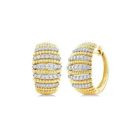 Kelley Collection Diamond Hoop Earrings> Earrings