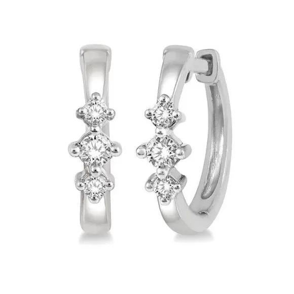 Kelley Collection Diamond Huggie Earrings> Earrings