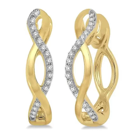 Kelley Collection Diamond Infinity Hoops> Earrings